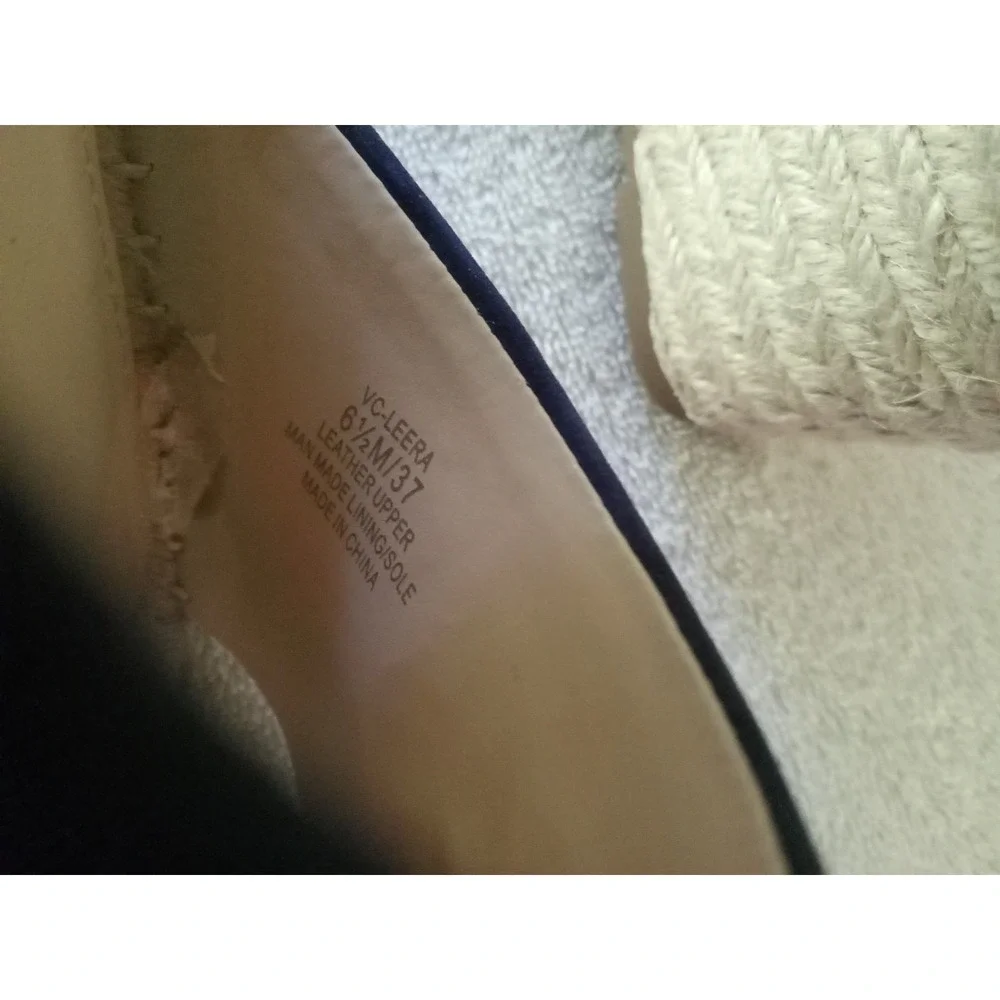 Vince Camuto Blue Suede Wedge Espadrille 